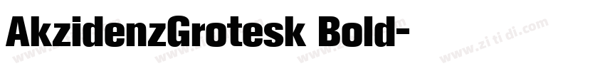 AkzidenzGrotesk Bold字体转换